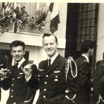 Mourey-Lenestour et moi (Hartman) ; plus à droite, j'identifie,Testé et Sanson 1954-Mourey-Lenestour et moi (Hartman) ; plus à droite, j'identifie,Testé et Sanson