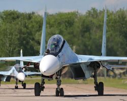 Deux Su-30SM du 31e GvIAP à Millerovo. Un appareil de cette unité est détruit au sol par un missile balistique ukrainien dans la journée du 25 février 2022.
