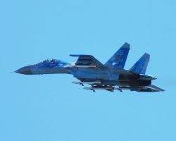 Le Su-27P1M « 57 bleu » baptisé Ivan Babak de la 831e BrTA en octobre 2019.
