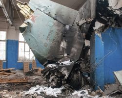 Ce qu’il en reste, après avoir été frappé par un missile le 6 mars à Kharkiv.