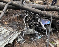 Le MiG-29MU1 « 10 blanc » de la 40e BrTA a explosé dans une forêt au nord-ouest de Jitomir le 9 mars 2022. - 2