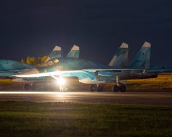 Le Su-34 « 35 rouge » photographié avant la guerre, alors qu’il servait au sein du 559e BAP.